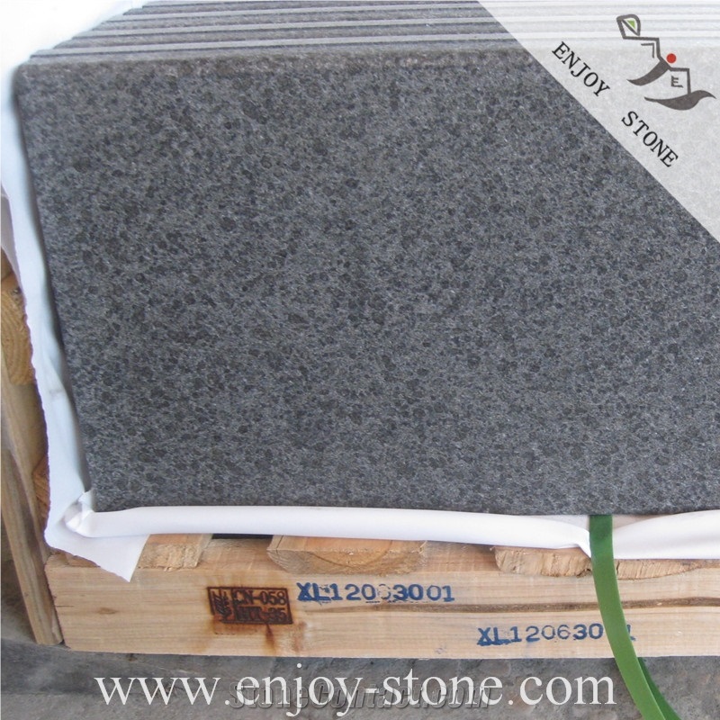 Flamed Fuding Black Basalt Slab/Tile