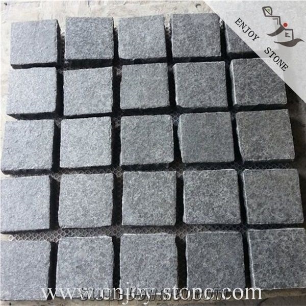 Fuding's G684 Flamed Black Pearl Basalt Cobble/Paving Stone