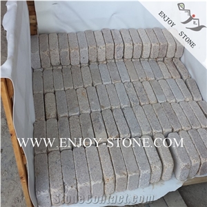 G682 Rustic Yellow Granite Tumbled Driveway Paving Stone