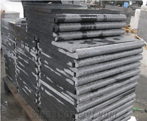 G684 Black Pearl Basalt Bullnose Pool Coping Tiles