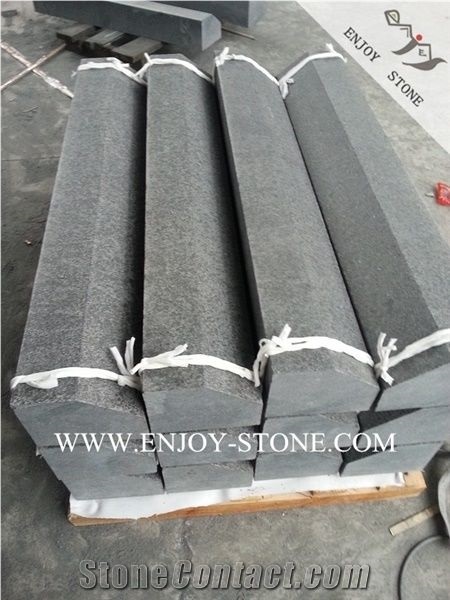 G684 Black Pearl Basalt Kerbstones,Flamed Road Side Stone