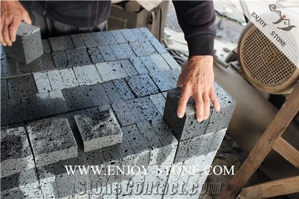 Natural Split Surface Lava Stone/Cobblestone