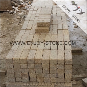 Tumbled  G682 Rusty Yellow / Yellow Granite Cobble Stone