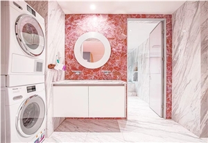 Pink Crystal Onyx Slabs Natural Luxury Tiles