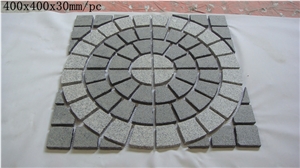 Anti-Slip Light Grey Granite Cubes On Mesh Paving Set