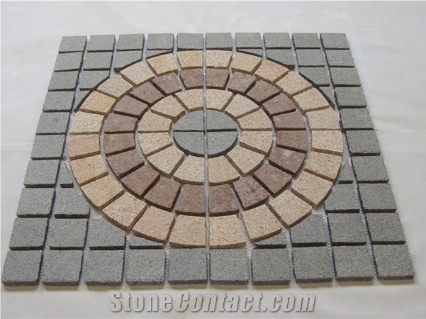 Flamed Granite Mesh Backed Paver Set