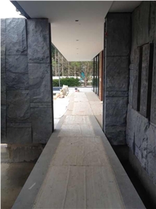 Atlantic Blue Sky Quartzite Split Wall Panel Mushroom Stone