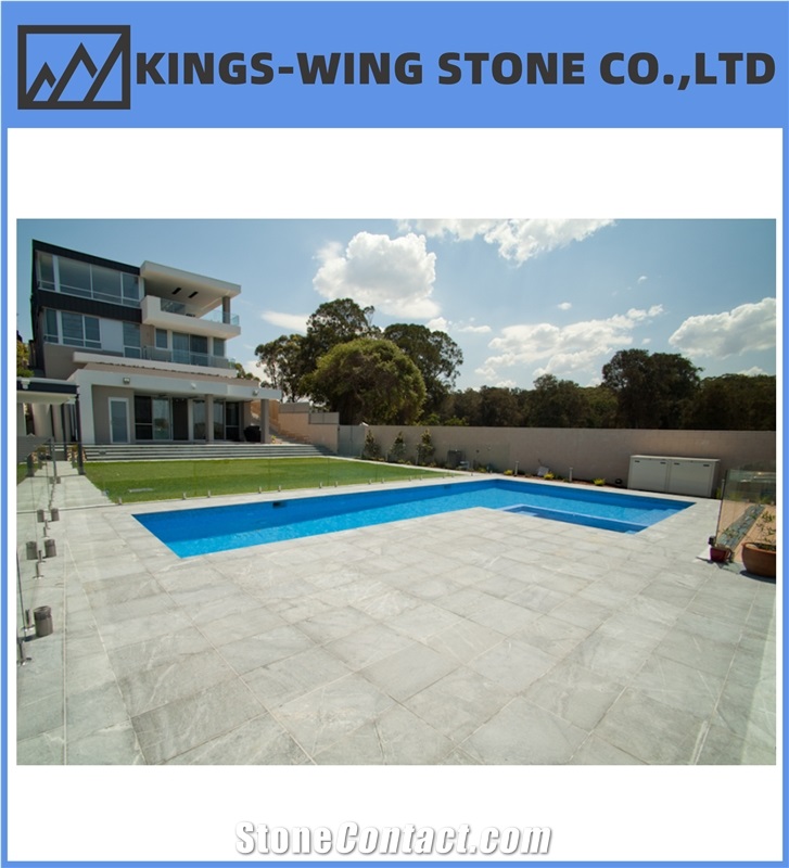 Blue Sky Quartziye Pool Pavers Custmization Size & Surface