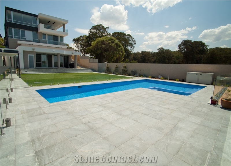 Blue Sky Quartziye Pool Pavers Custmization Size & Surface