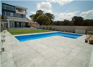 Blue Sky Quartziye Pool Pavers Custmization Size & Surface