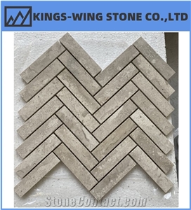 Brown Natural Limestone Mosaic Stone Tiles Inside Wall Decor