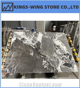 Calacatta Grey Brown White Transparent Slab For Floor Tiles