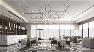 Calacatta Grey Brown White Transparent Slab For Floor Tiles