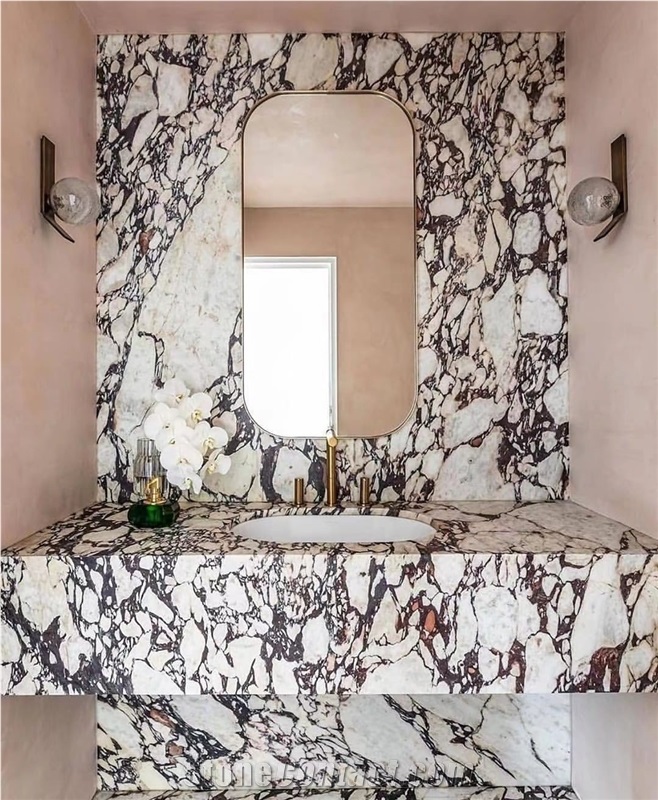 Calacatta Viola Marble Slab Floor Wall Tiles Open Book