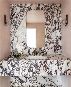 Calacatta Viola Marble Slab Floor Wall Tiles Open Book