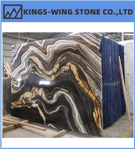 Gold Black Wave Namco Quartzite Own Quarry Slab Block Tile
