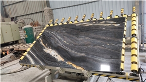 Gold Black Wave Namco Quartzite Own Quarry Slab Block Tile