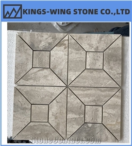 Ivory Limestone Square Mosaic Flooring Cladding Wall Cover
