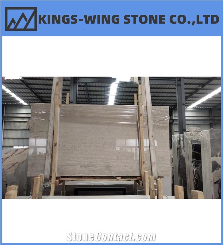 Ivory Semi White Polished Leather Limetone Wall Background Slab