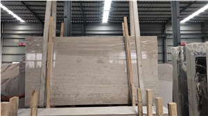 Ivory Semi White Polished Leather Limetone Wall Background Slab