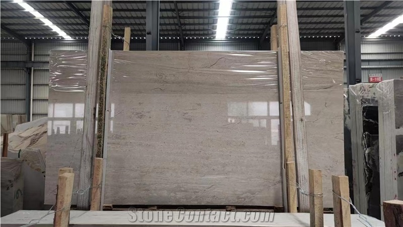 Ivory Semi White Polished Leather Limetone Wall Background Slab