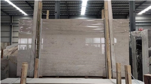 Ivory Semi White Polished Leather Limetone Wall Background Slab
