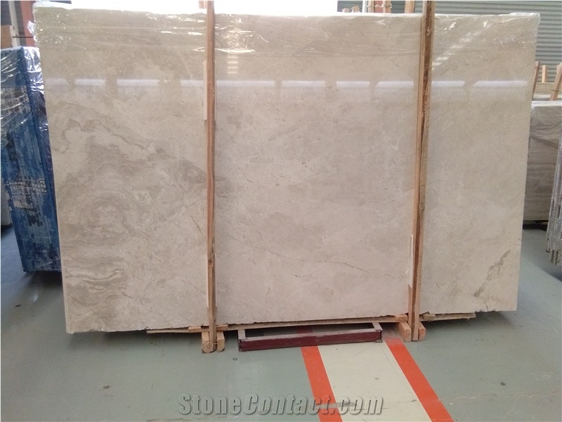 Ivory Semi White Polished Leather Limetone Wall Background Slab
