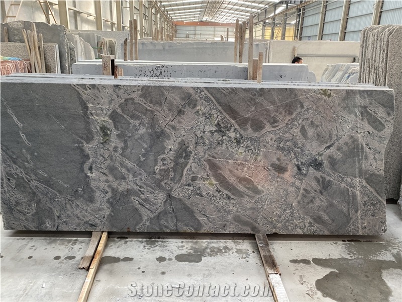 Silver Gray Atlantic Grey Sky Blue Slabs Tiles In Stock
