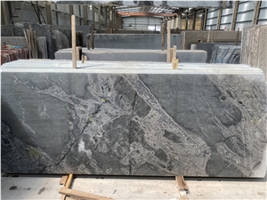Silver Gray Atlantic Grey Sky Blue Slabs Tiles In Stock