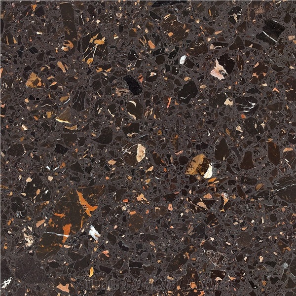 Artificial Black Cultured Composite Marble Slabs