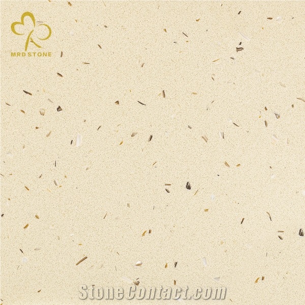 Beige Color Artificial Composite Cultured Marble Tiles