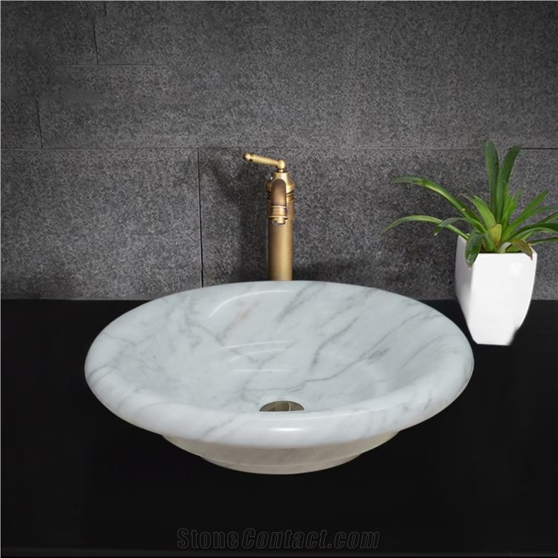 Carrara Marble Sink Marble Bathroom Inks Marble  Basin