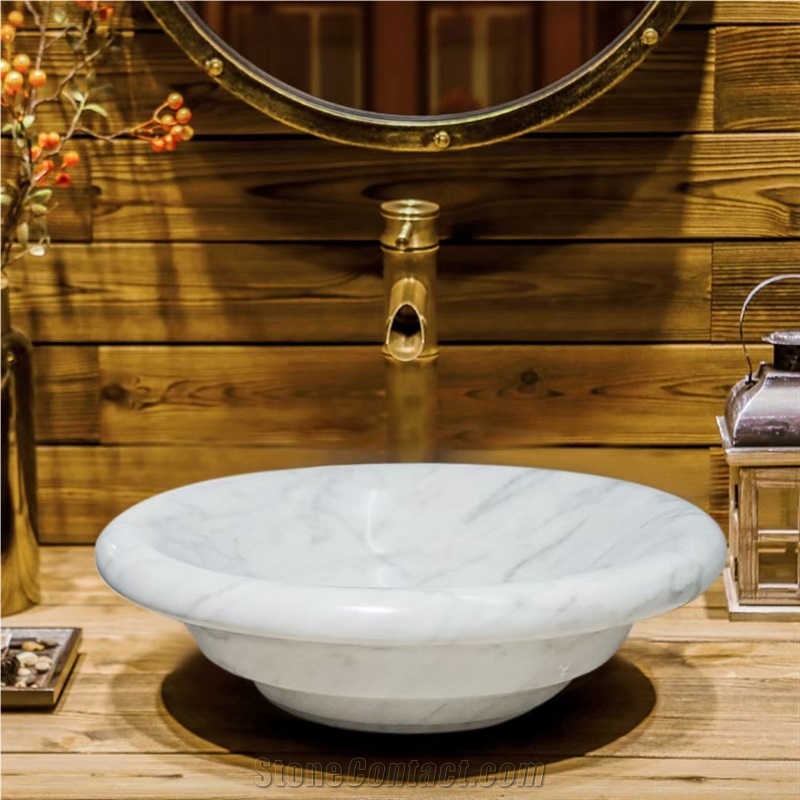 Carrara Marble Sink Marble Bathroom Inks Marble  Basin