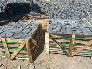 Grey Basalt Cubic Cobblestone, Pavers, Cubestone