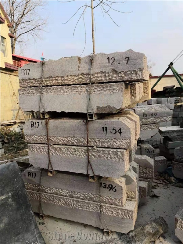 G3754 Red Granite Kerbstone-Curbstone, Road Kerbs
