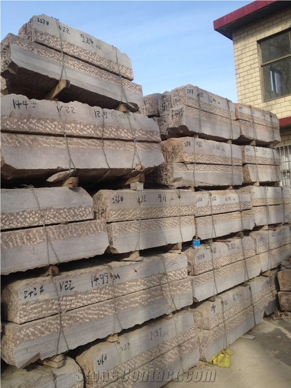 G3754 Red Granite Kerbstone-Curbstone, Road Kerbs