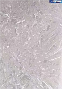 Artificial DORA Grey Quartz Stone For Kitchen Countertop