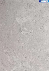 Artificial Stone Ice Grey Quartz China Put Out Slab