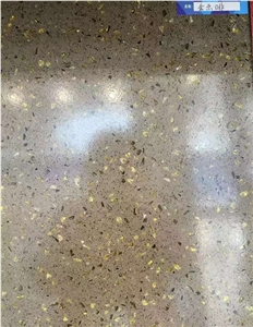 China Factory Output Galaxy Brown Quartz Stone Slab