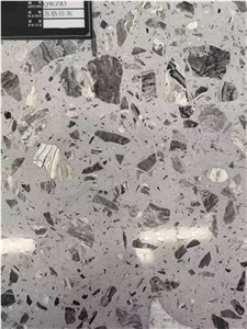 China Factory Put Out Quartz Stone Scotland Grey Slab