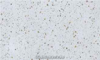 China Output Gold Star Diamond Imitation Quartz Slab