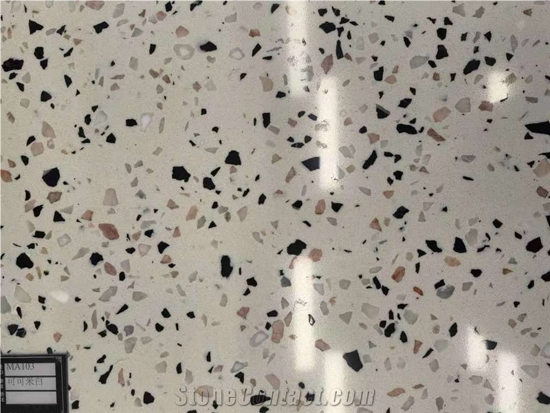 Coco White Engineered Stone Customized Slab