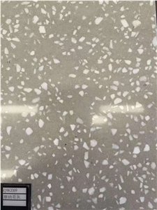 Delicate Colors Monaco Grey Polished Quartz Slab