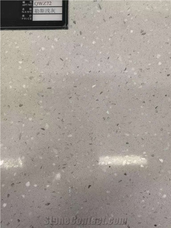 Engineered Stone Loess Light Grey Quartz Slab & Tile