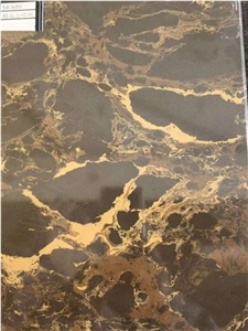 Good Quality Emperador Gold Artificial Stone Slab & Tile