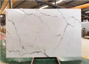 Good Reputation Statuario White Artificial Marble Slab