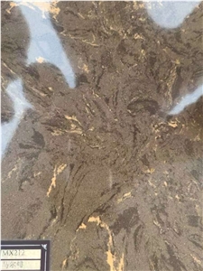 High Quality Marl Brown Polished Quartz Slab & Tile