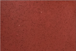 Highly Polished Crystal Diamond Red Imitation Quartz Slab