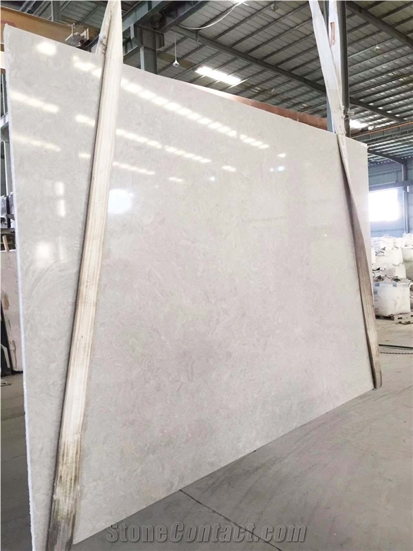 Hot Sales Hermes Grey Engineered Stone Polished Slab
