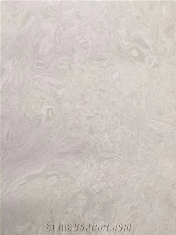 Hot Sales Hermes Grey Engineered Stone Polished Slab